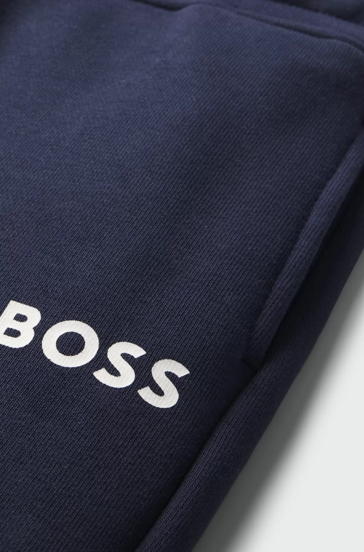 HUGO BOSS Tracksuit-bukser Til Børn I En Bomuldsblanding Med Logoprint Mørkeblå Shop