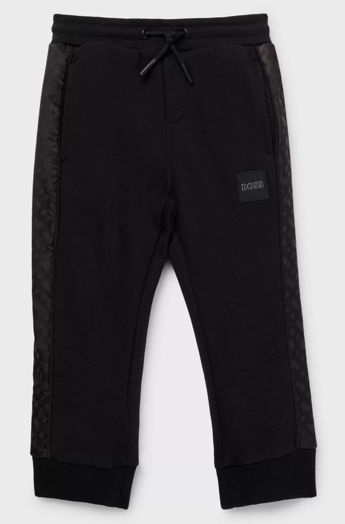 HUGO BOSS Tracksuit-bukser Til Børn I En Bomuldsblanding Med Monogrammer Sort Best