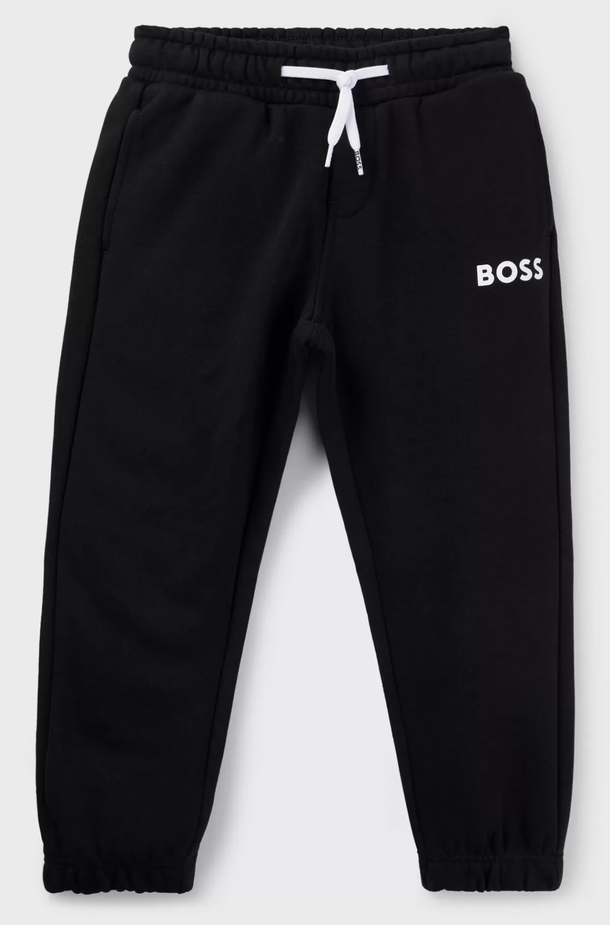HUGO BOSS Tracksuit-bukser Til Børn I Fleece Med Logoprint Sort Flash Sale