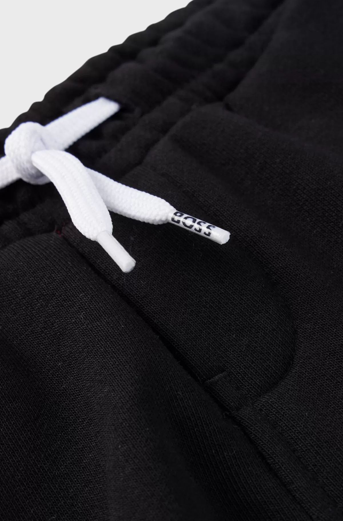 HUGO BOSS Tracksuit-bukser Til Børn I Fleece Med Logoprint Sort Flash Sale