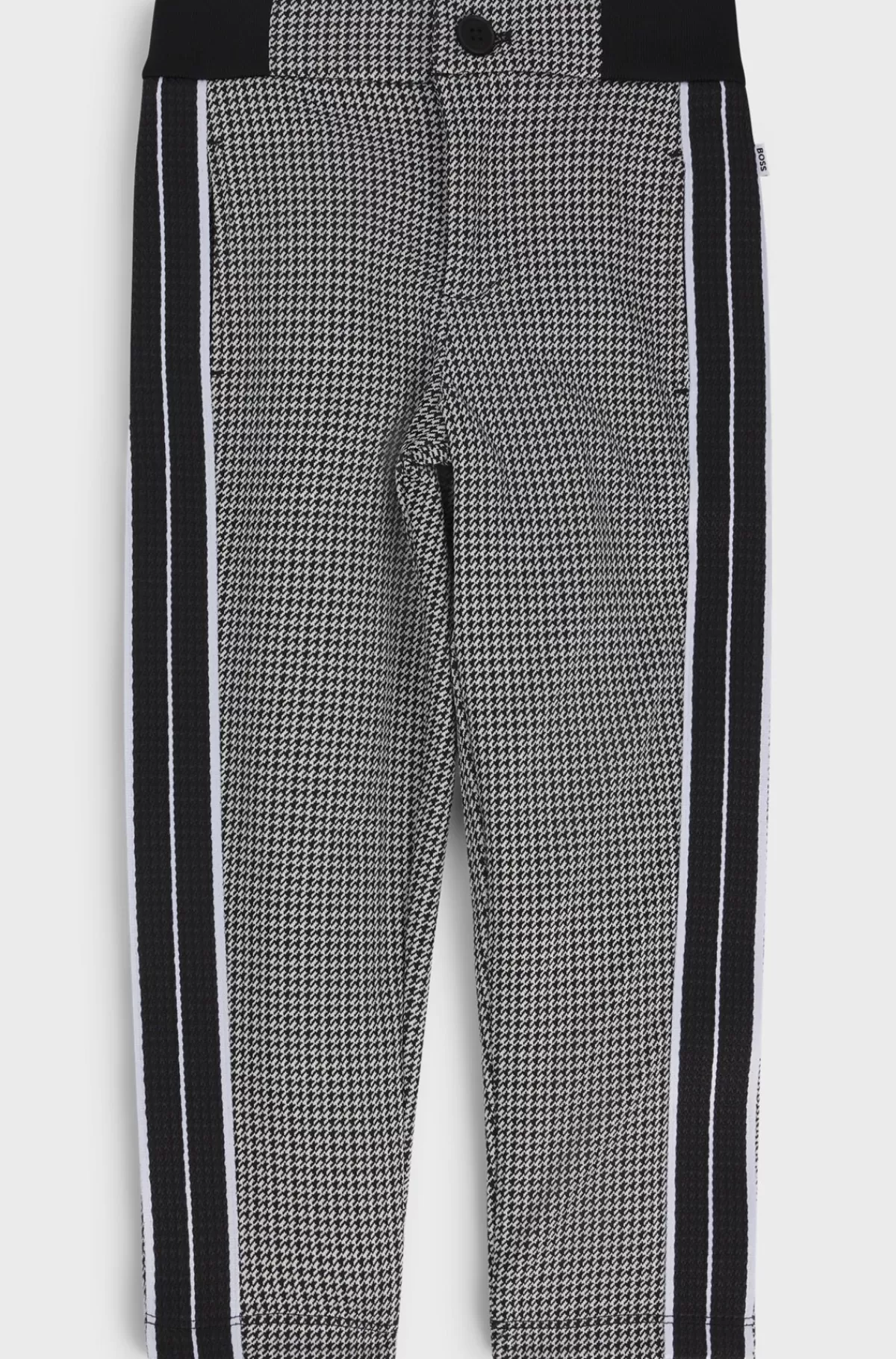 HUGO BOSS Tracksuit-bukser Til Børn Med Regular Fit Og Hanefjedstern Mønstret Sale