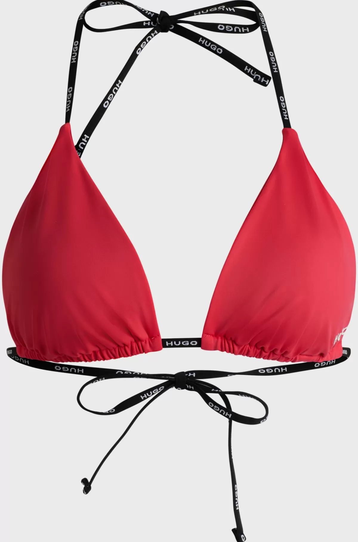 HUGO BOSS Trekantsbikinitop Med Kontrastfulde Logostropper Rød Cheap