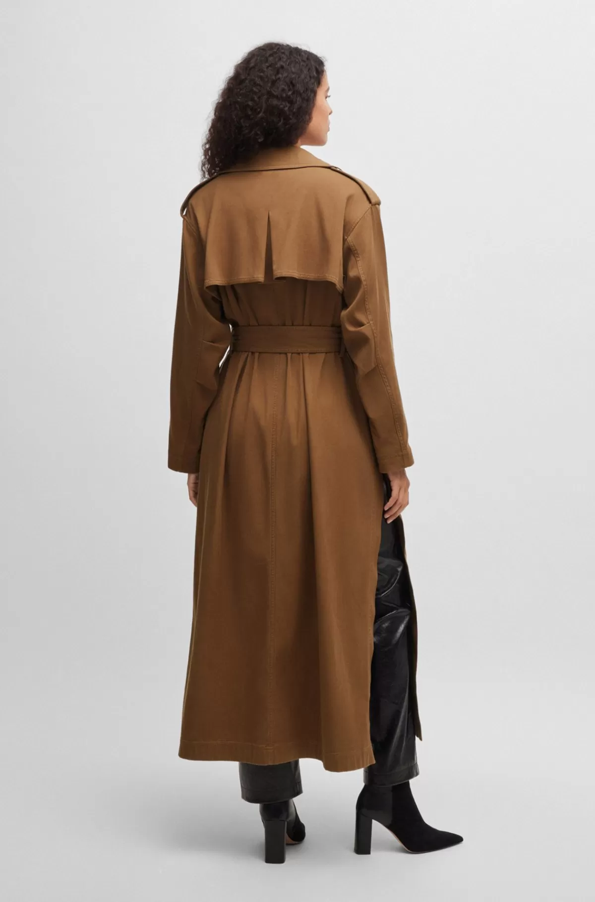 HUGO BOSS Trenchcoat Med Detaljer I Metal Brun Store