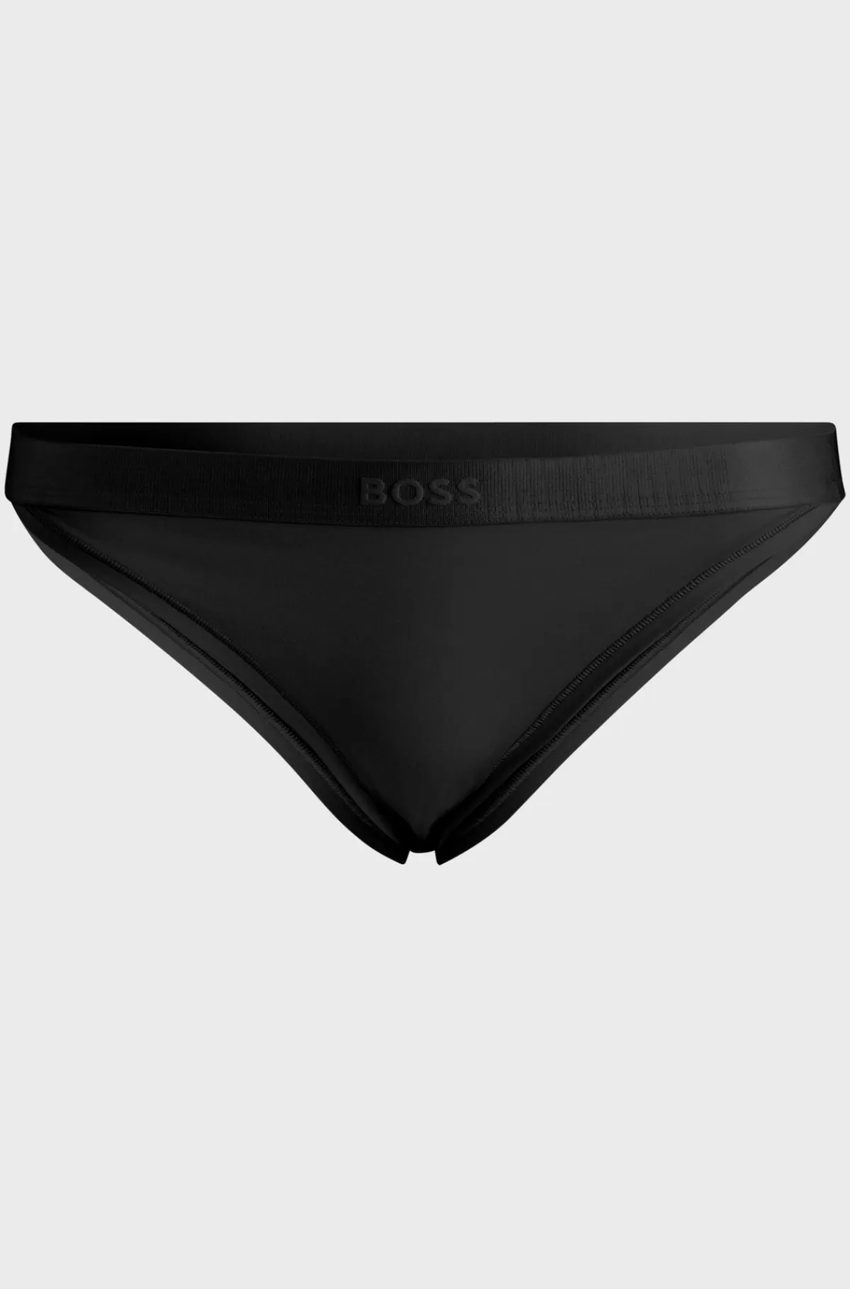 HUGO BOSS Trusser I Bomuldsblanding Med Linning Med Signaturlogo Sort Store