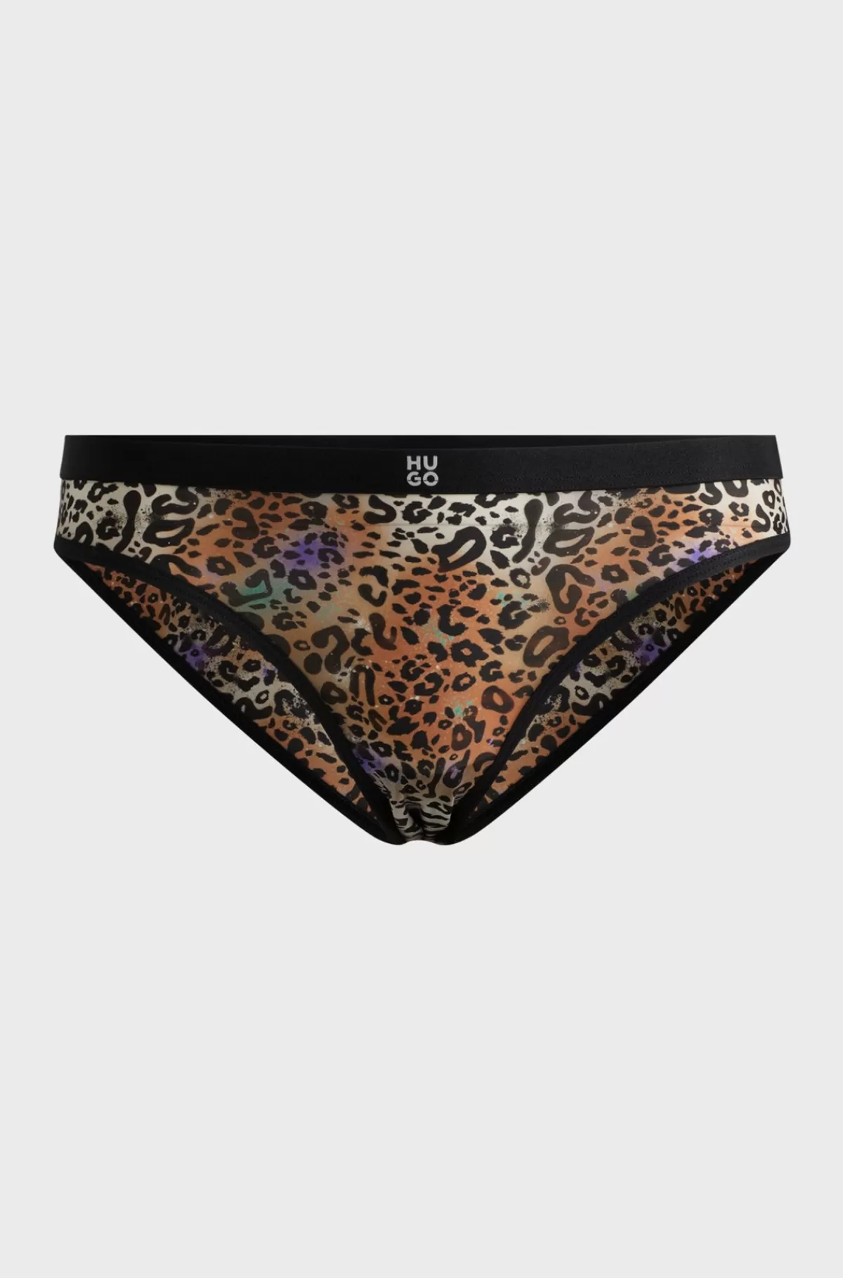 HUGO BOSS Trusser Med Leopardprint Og Logolinning Mønstret Hot