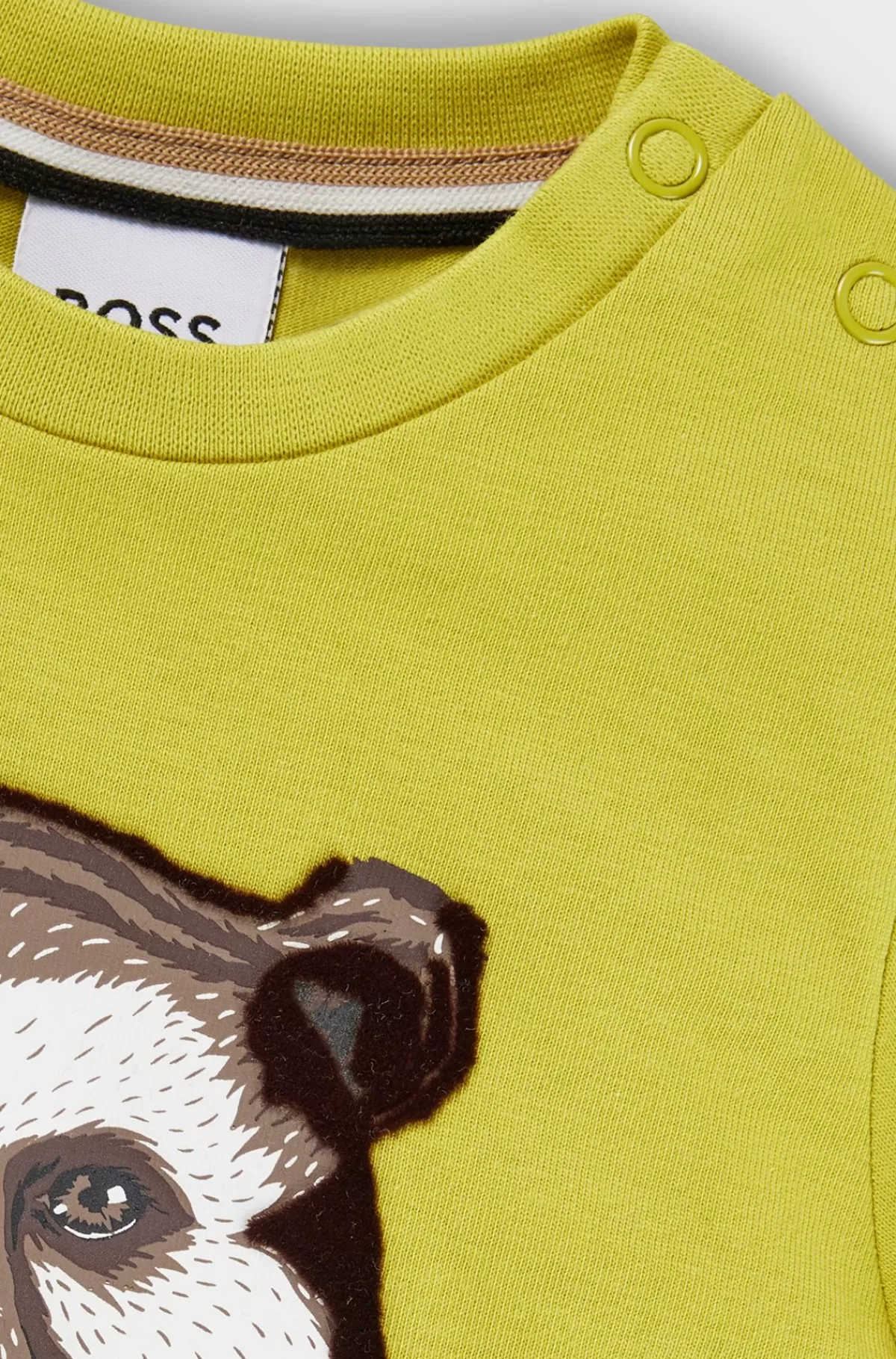 HUGO BOSS T-shirt Med Lange ærmer Til Børn I Bomuld Med Logografik Grøn Hot