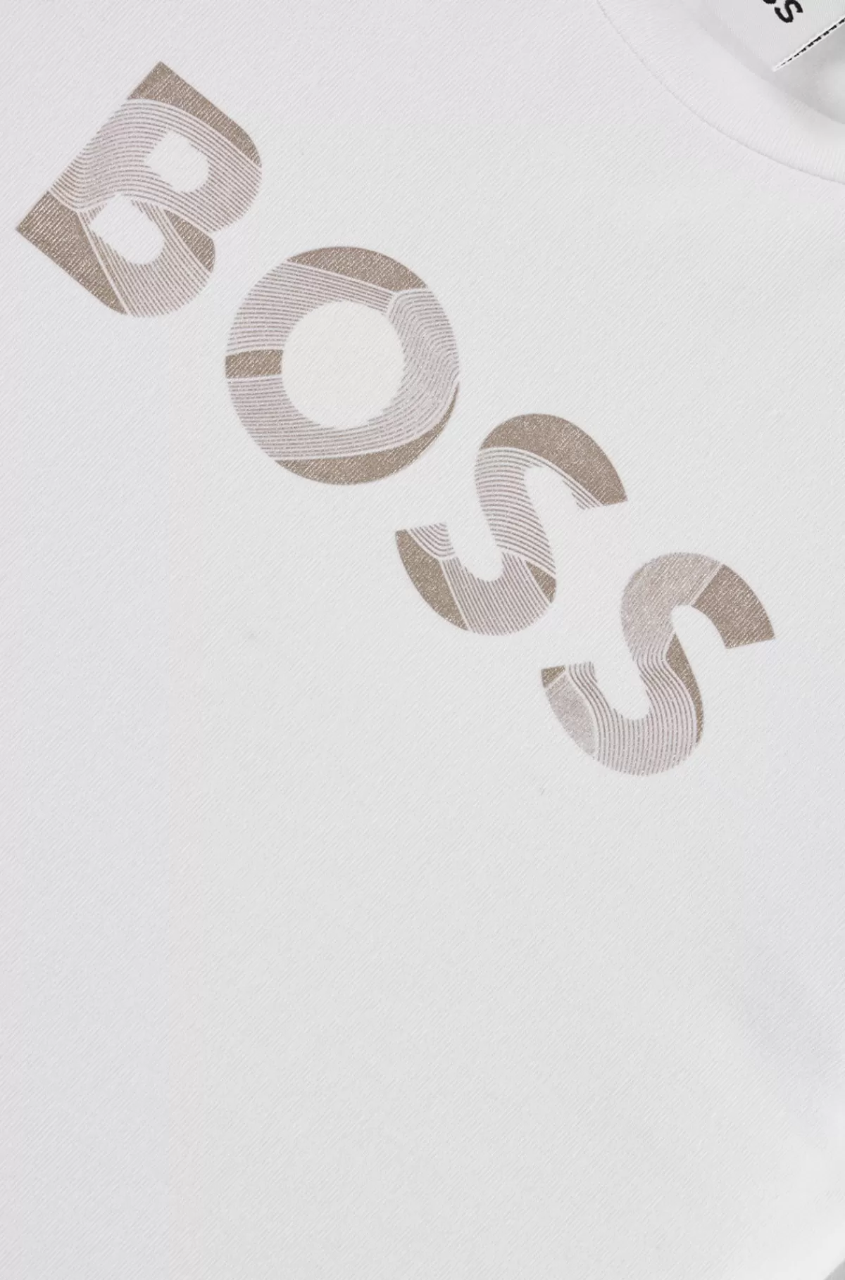HUGO BOSS T-shirt Med Lange ærmer Til Børn Med Signaturstribede Detaljer Hvid Shop