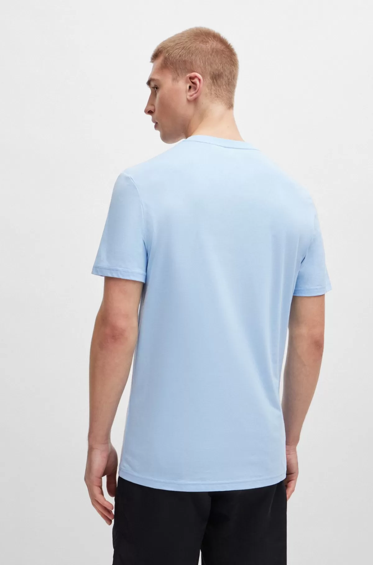 HUGO BOSS T-shirt Med Regular Fit I Bomuldsjersey Med SPF 50+ Lyseblå Sale