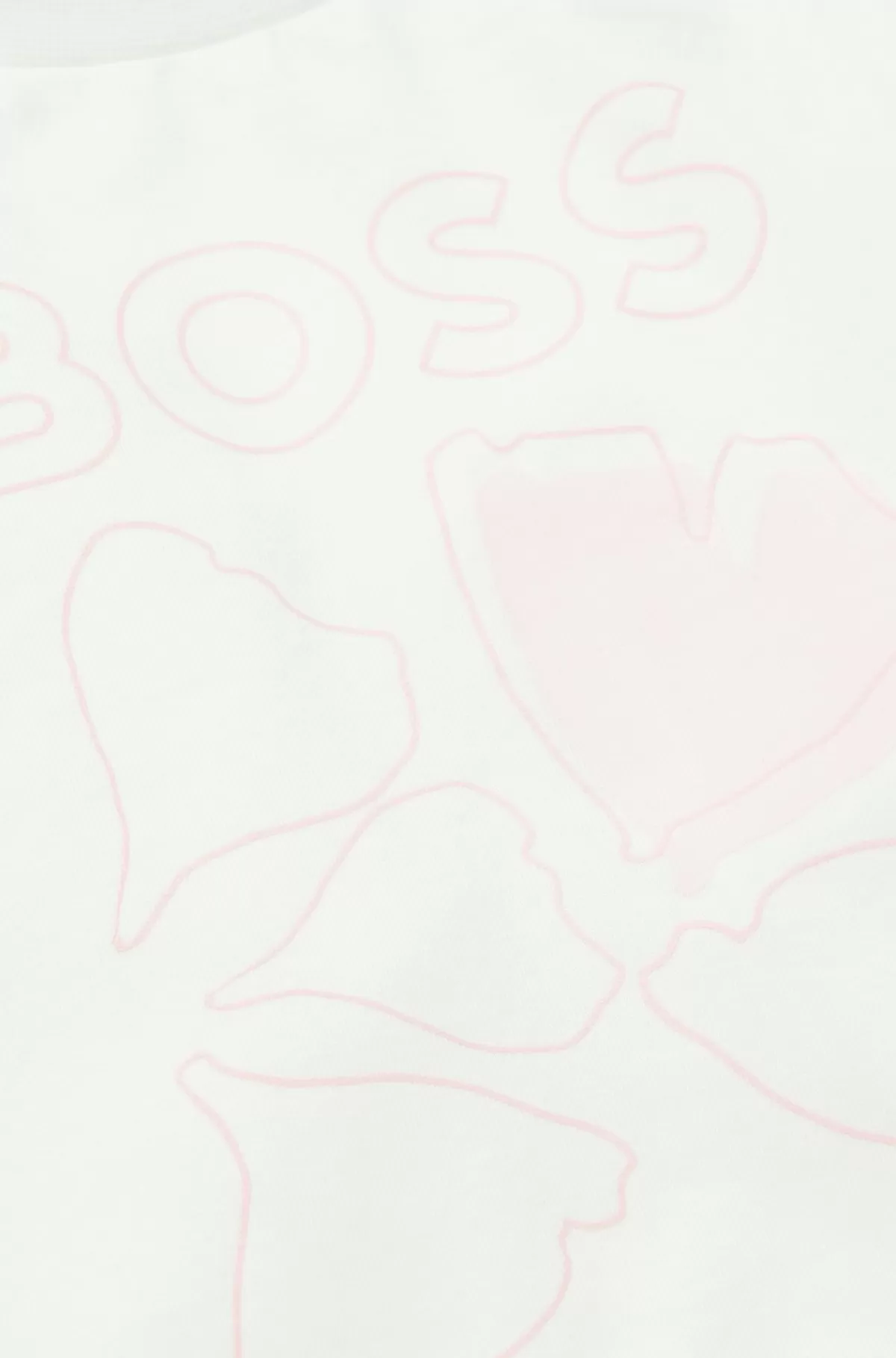 HUGO BOSS T-shirt Til Babyer I Bomuld Med Stræk Og Logografik Hvid Outlet