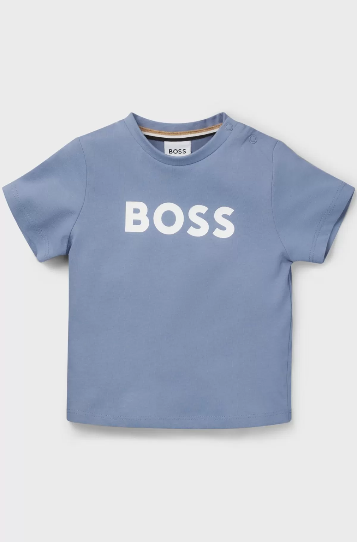 HUGO BOSS T-shirt Til Børn Af Bomuld Med Logoprint Blå Cheap