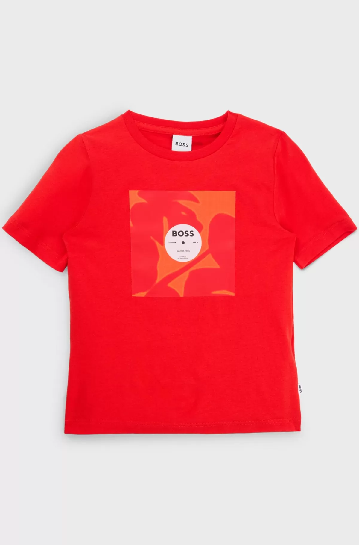 HUGO BOSS T-shirt Til Børn I Bomuld Med Logografik Rød New