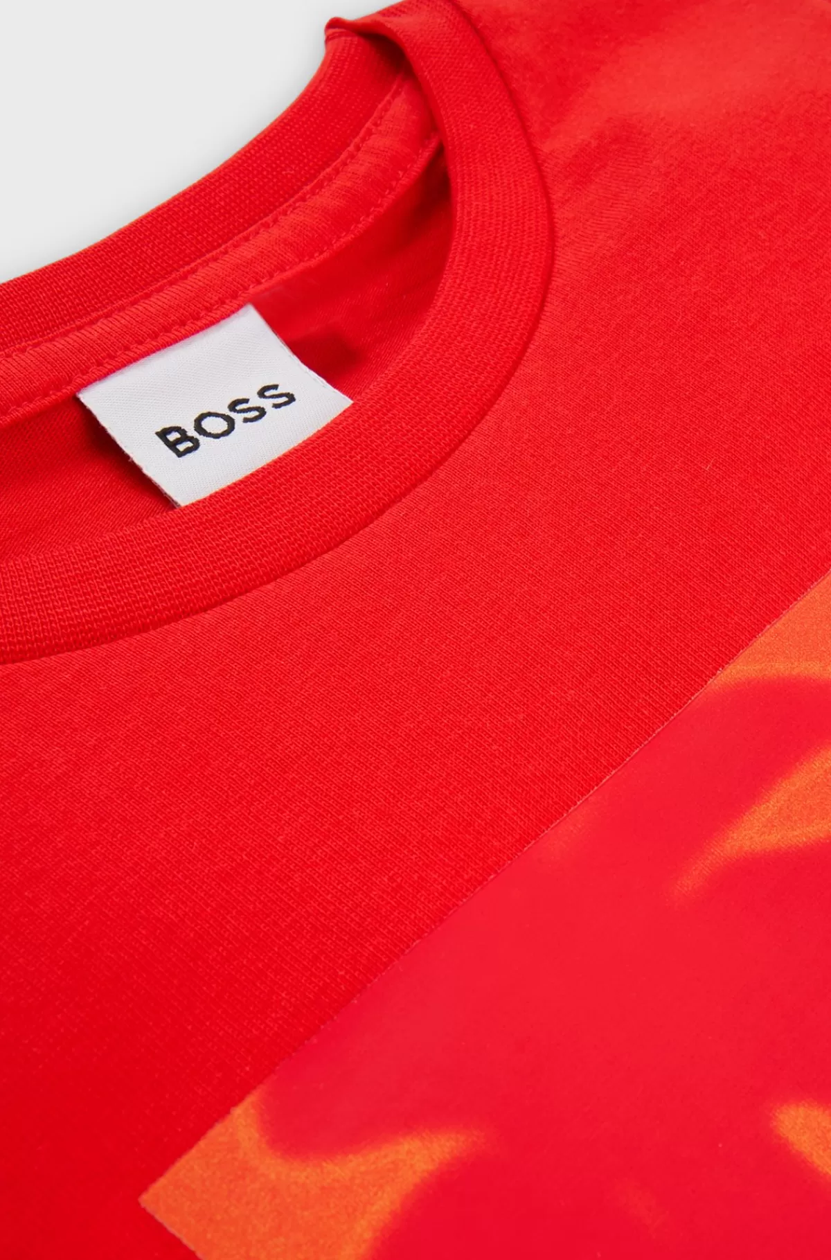 HUGO BOSS T-shirt Til Børn I Bomuld Med Logografik Rød New