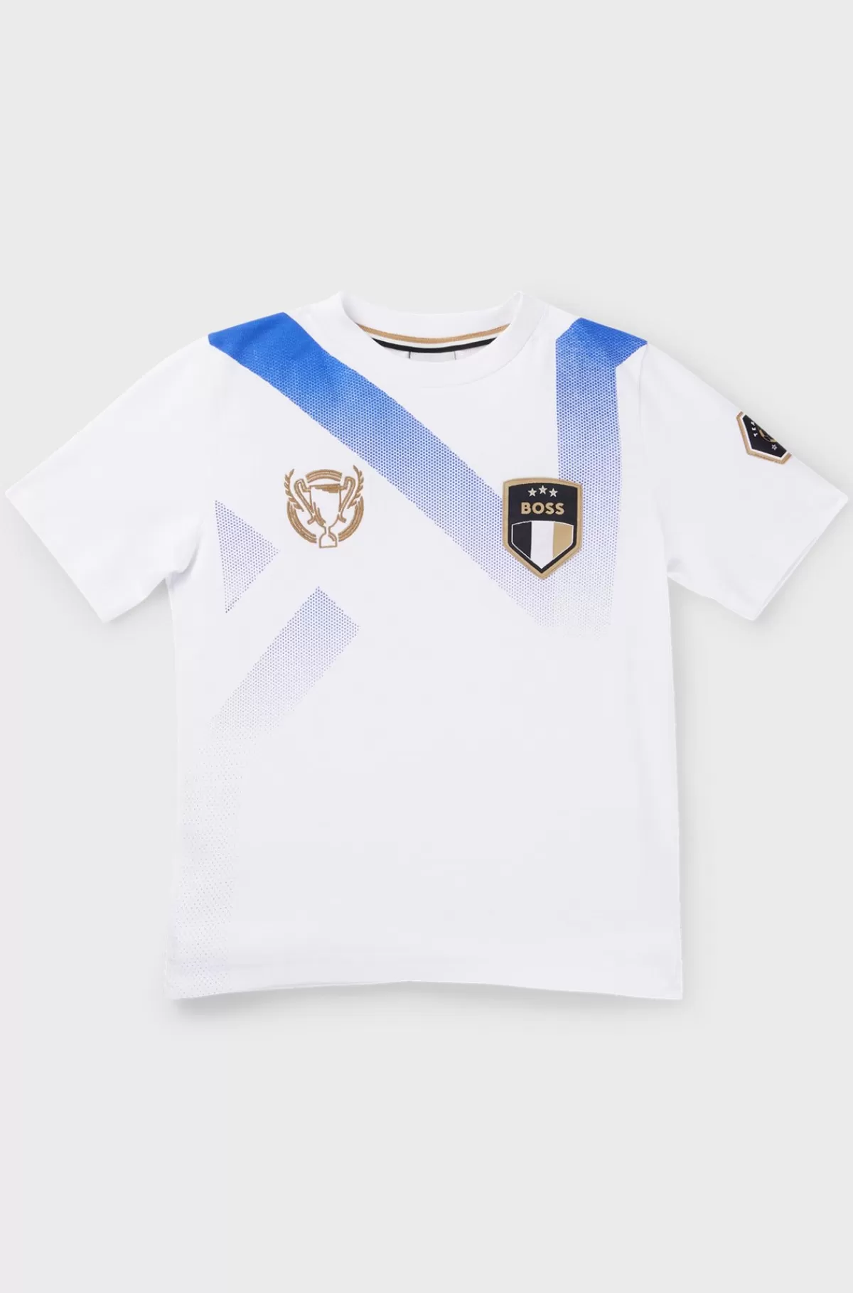 HUGO BOSS T-shirt Til Børn Med Gradueret Motiv Og Logodetaljer Hvid Sale