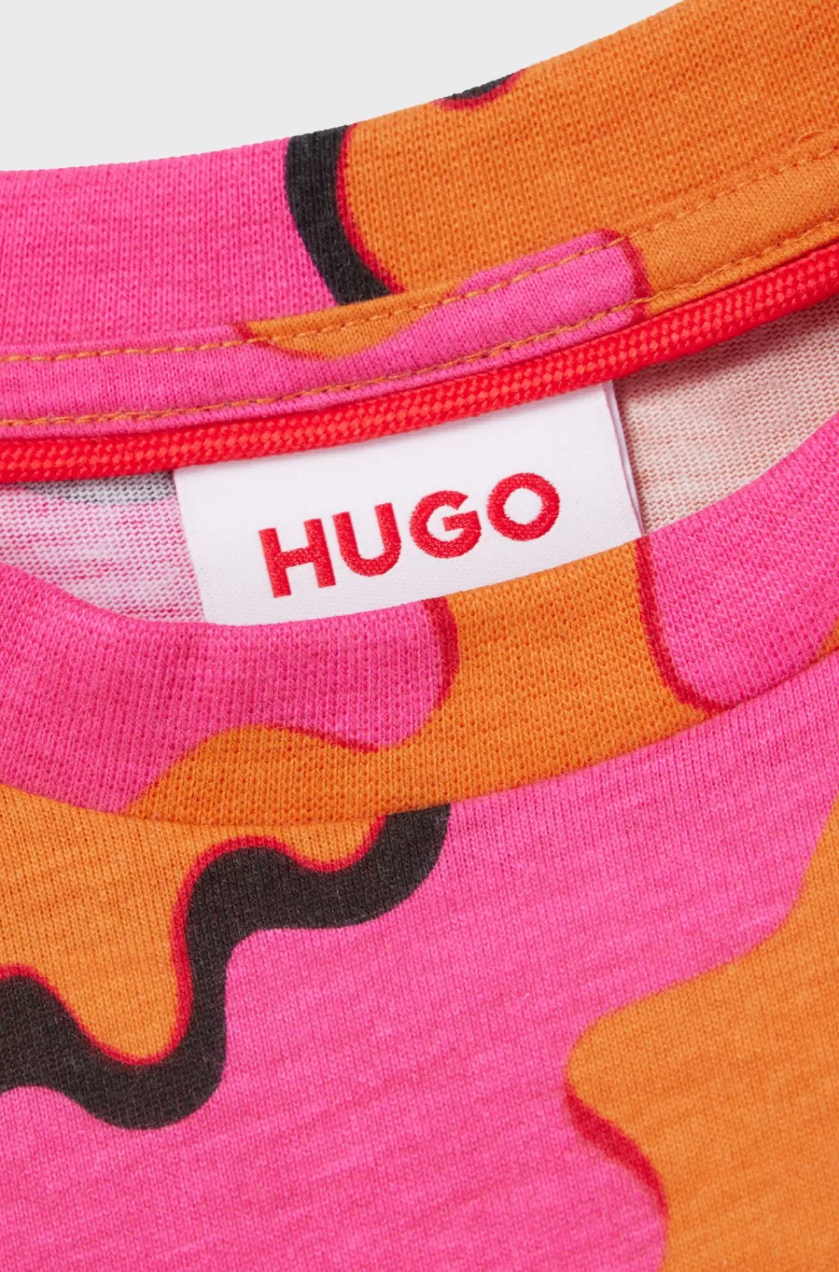 HUGO BOSS T-shirt Til Børn Med Sæsoninspireret Print Og Logomærkat Orange Best Sale