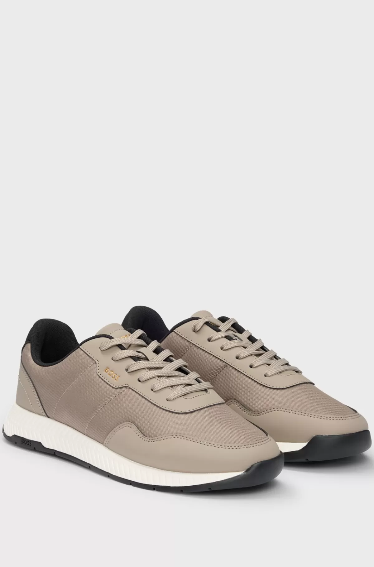 HUGO BOSS TTNM EVO-sneakers Med Rillet Sål Beige Fashion
