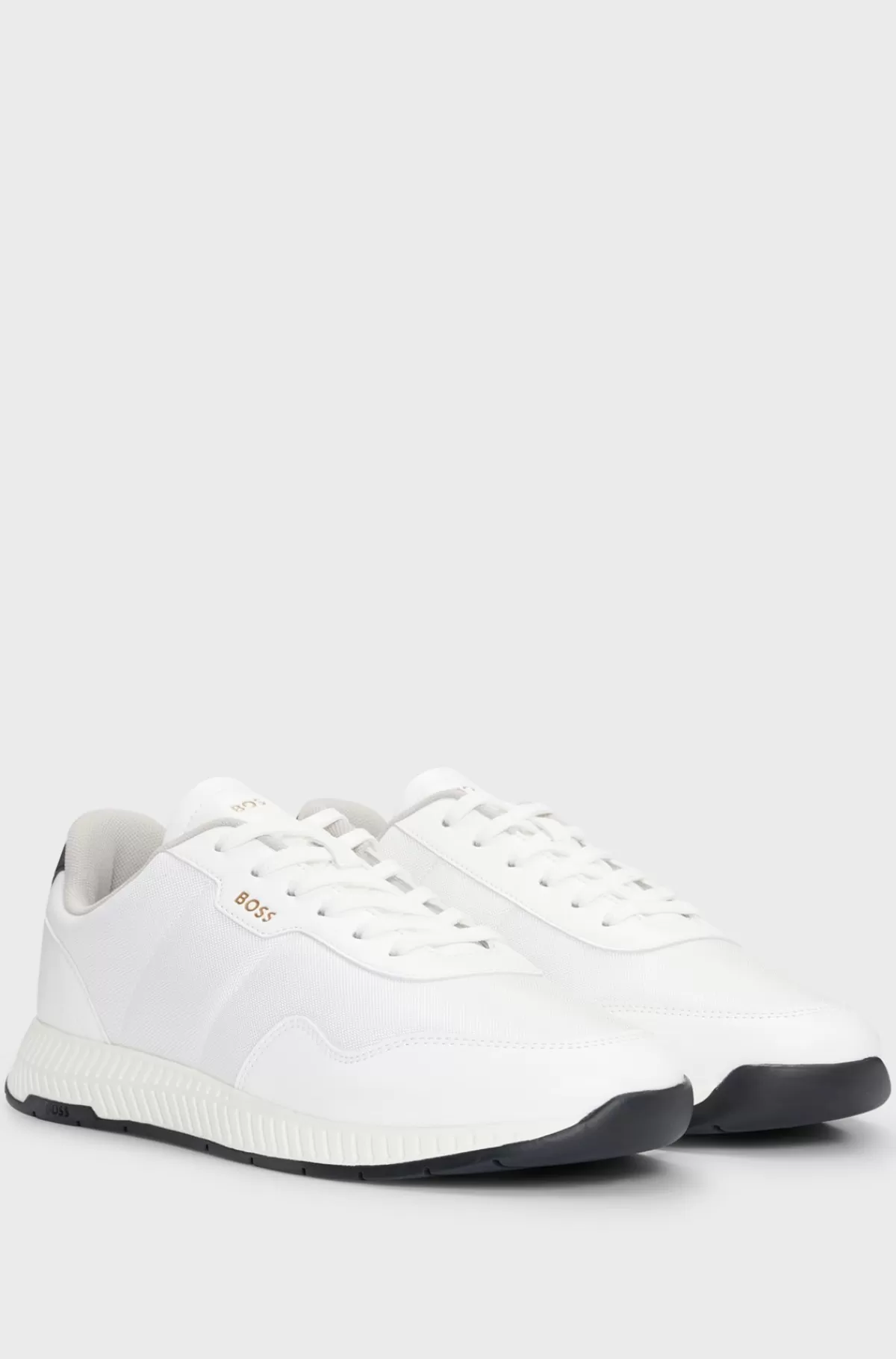 HUGO BOSS TTNM EVO-sneakers Med Rillet Sål Hvid Discount
