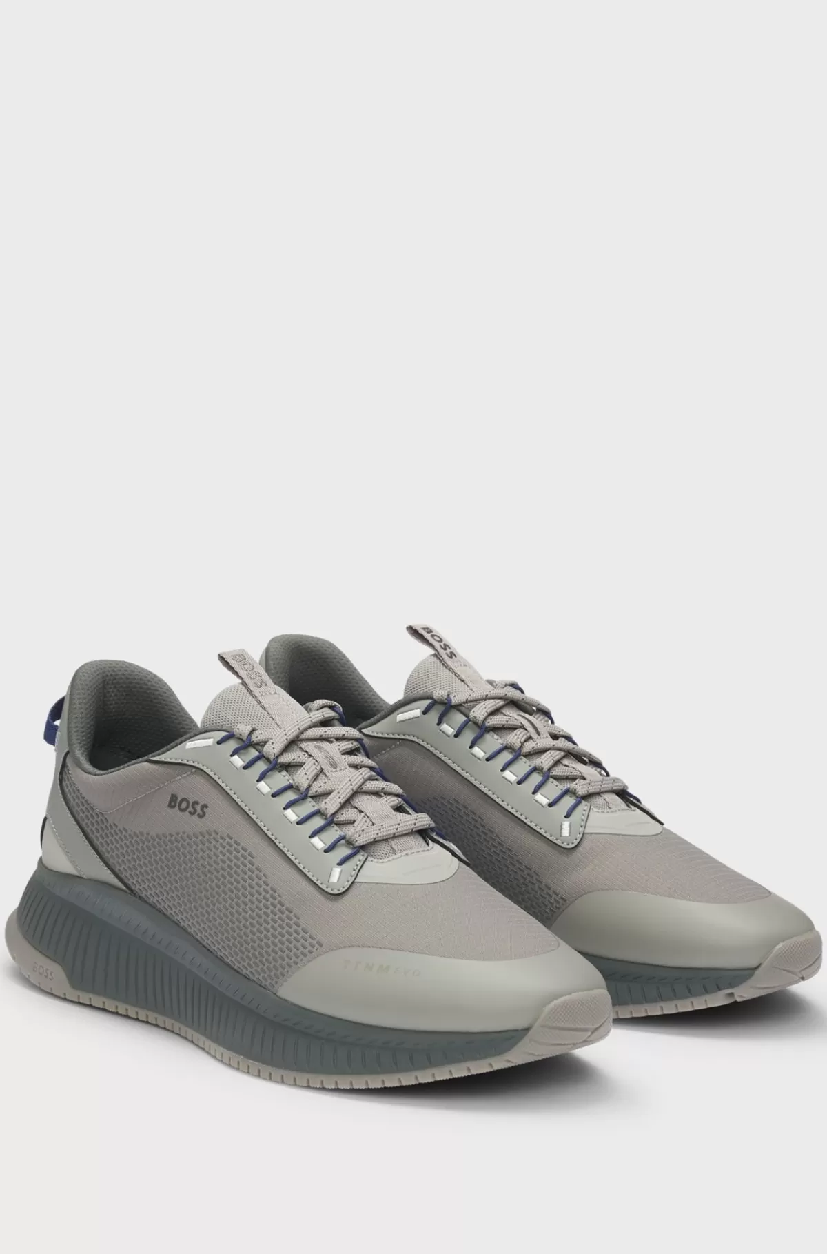 HUGO BOSS TTNM EVO-sneakers Med Rillet Sål Lysegrå Cheap