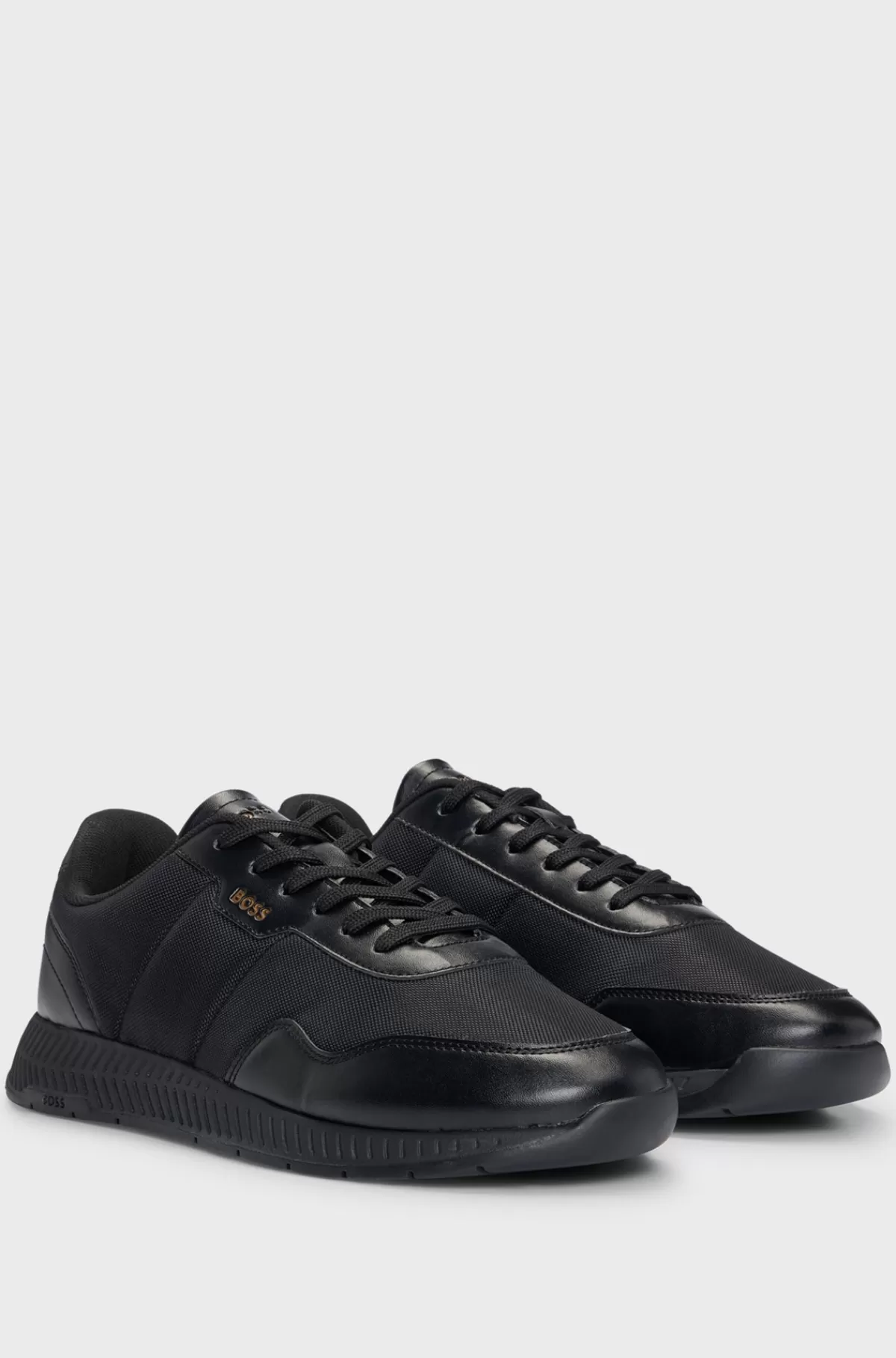 HUGO BOSS TTNM EVO-sneakers Med Rillet Sål Sort Hot