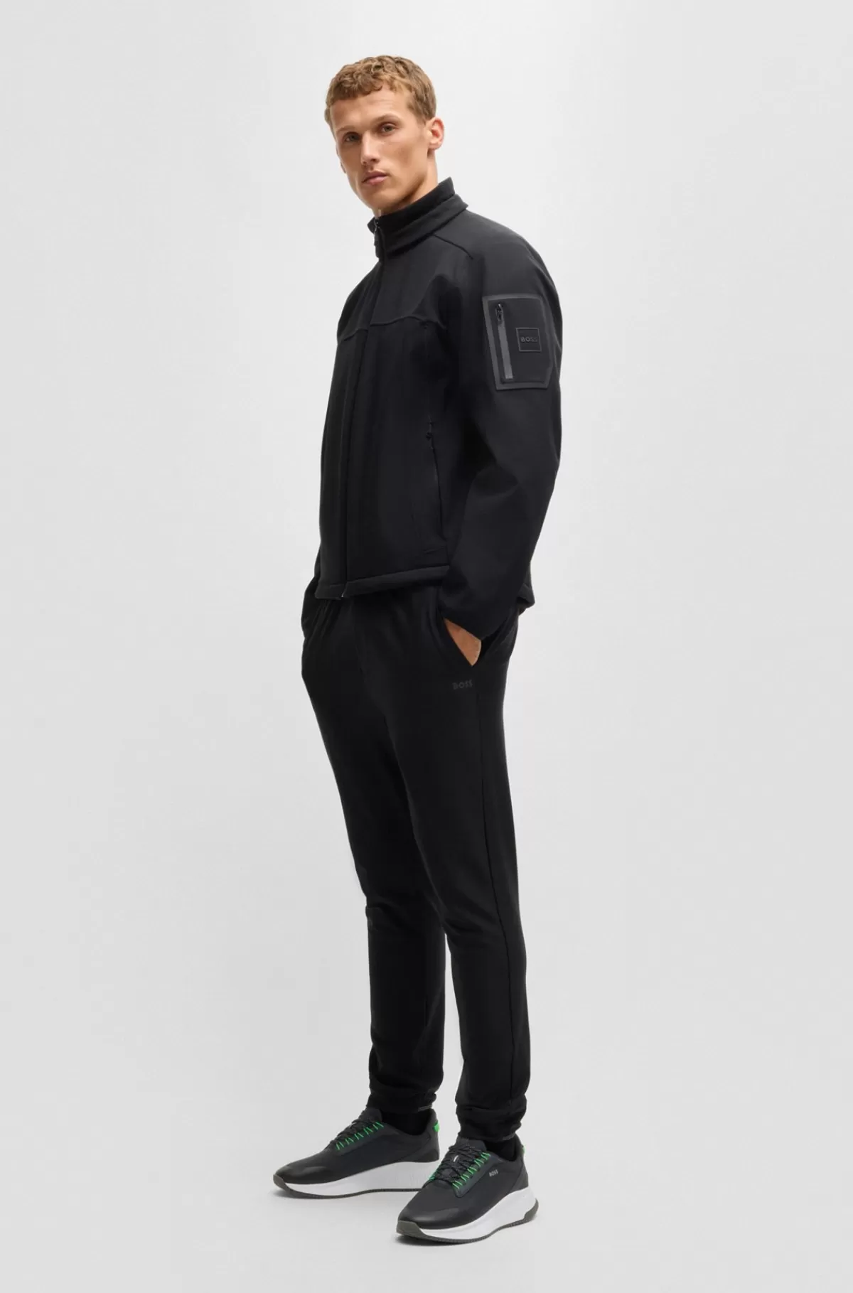 HUGO BOSS TTNM EVO-sneakers Med Rillet Sål Mørkeblå Clearance