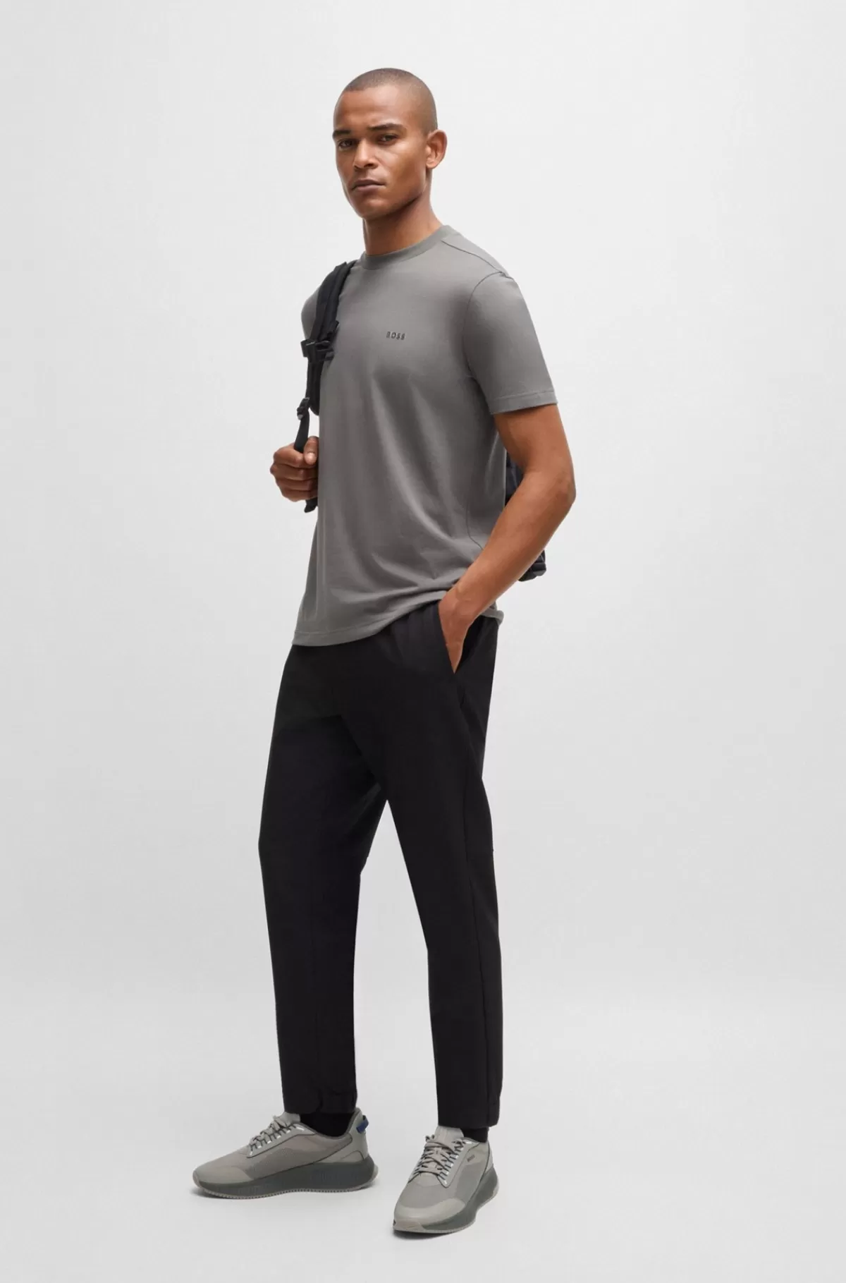 HUGO BOSS TTNM EVO-sneakers Med Rillet Sål Lysegrå Cheap