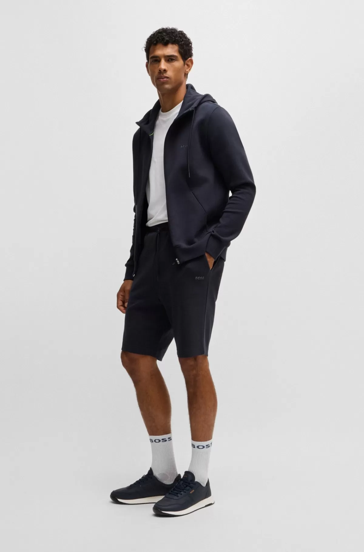 HUGO BOSS TTNM EVO-sneakers Med Rillet Sål Mørkeblå New