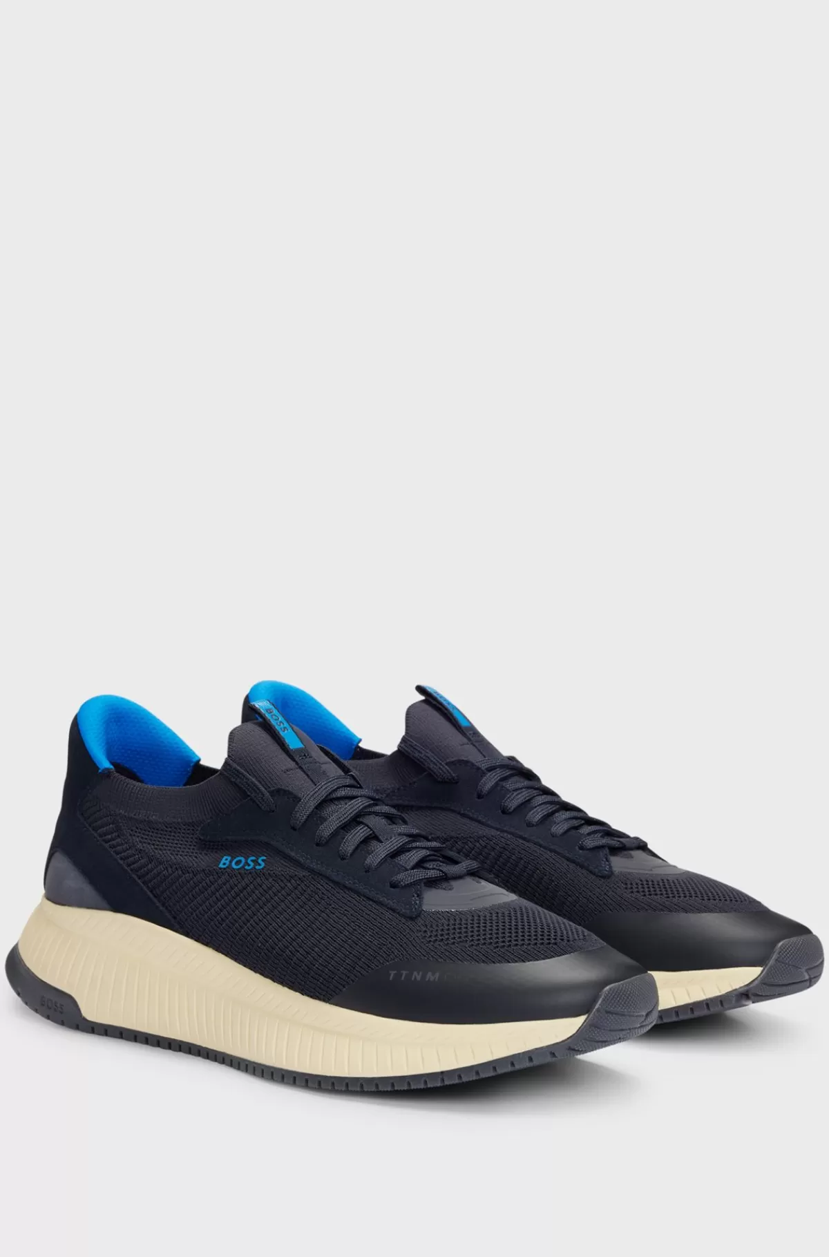 HUGO BOSS TTNM EVO-sneakers Med Strikket Overdel Blå Hot