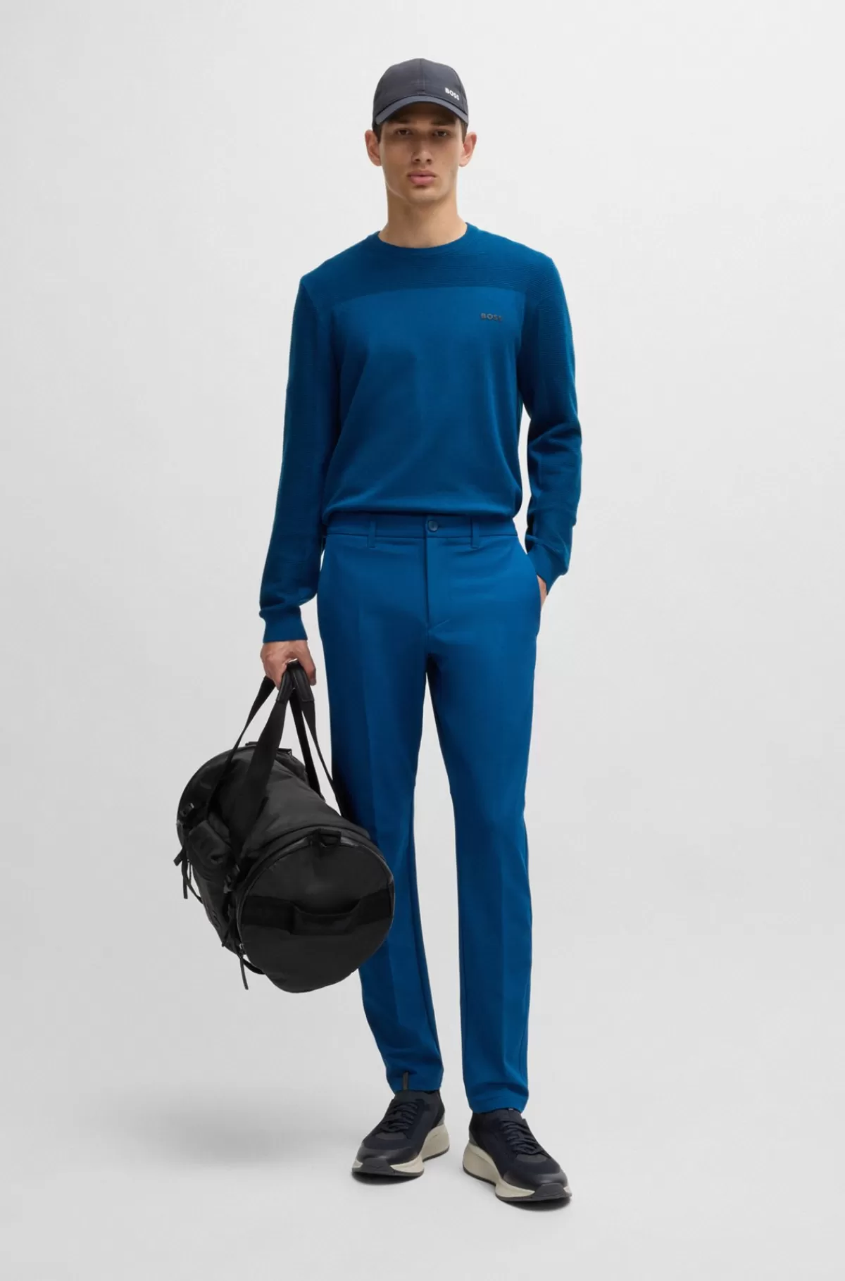 HUGO BOSS TTNM EVO-sneakers Med Strikket Overdel Mørkeblå Sale