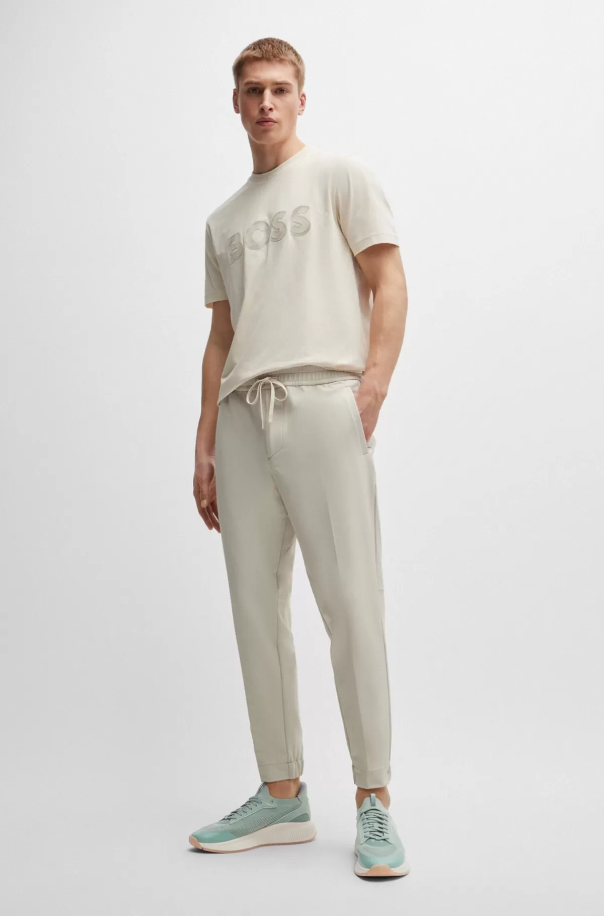HUGO BOSS TTNM EVO-sneakers Med Strikket Overdel Lysegrøn Shop