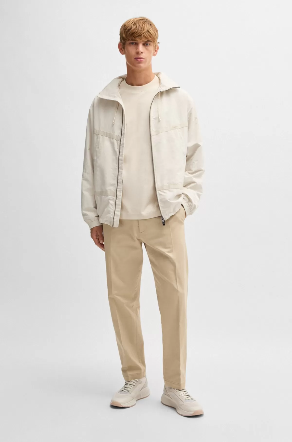 HUGO BOSS TTNM EVO-sneakers Med Strikket Overdel Lys beige Cheap