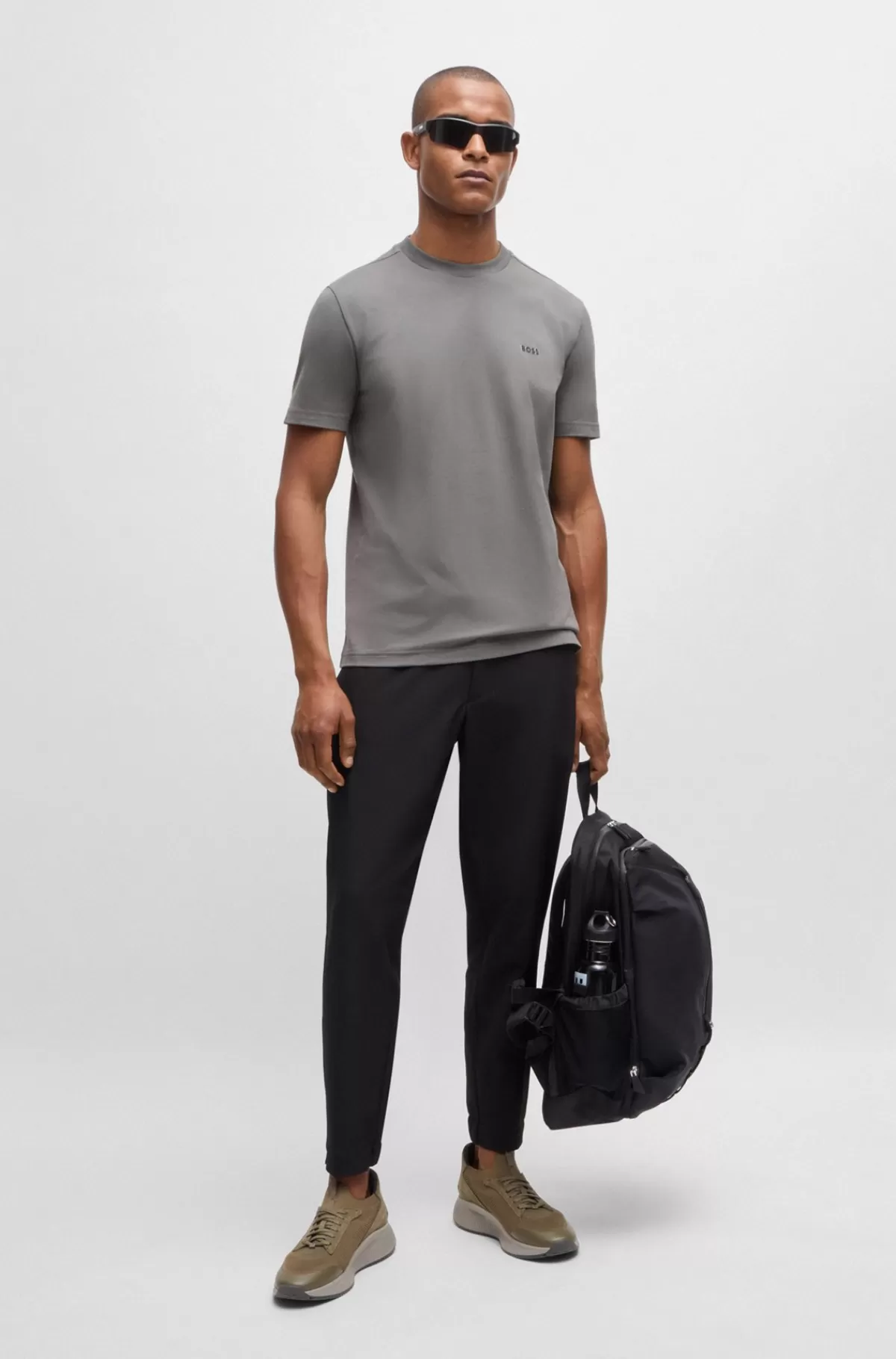 HUGO BOSS TTNM EVO-sneakers Med Strikket Overdel Mørkegrøn Cheap