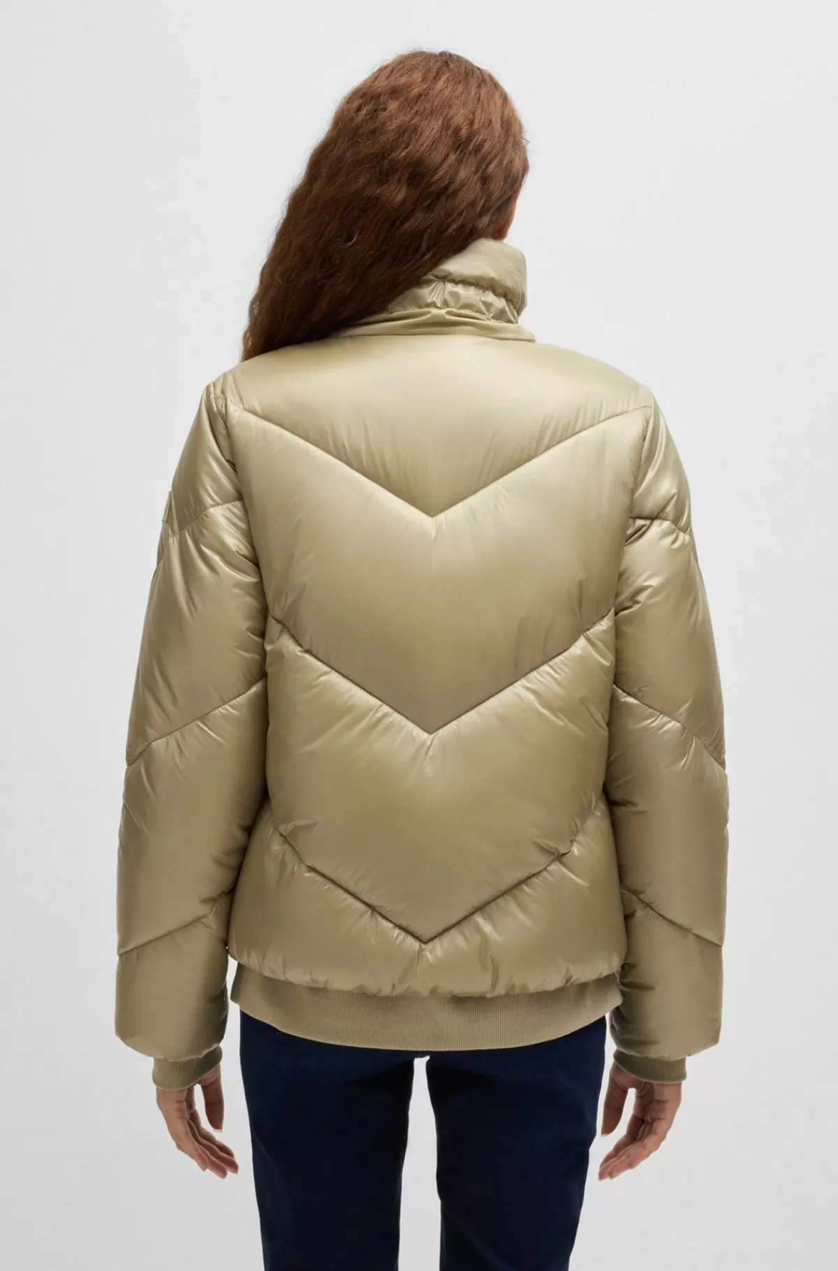 HUGO BOSS Vandskyende Dynejakke Med Snore Beige Cheap