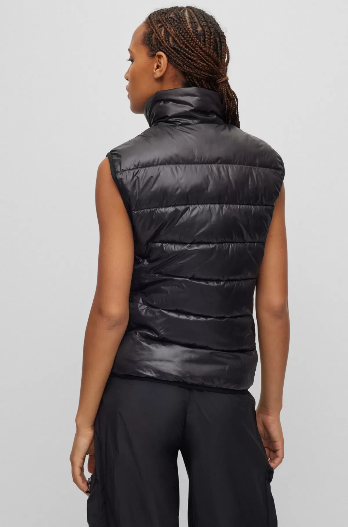 HUGO BOSS Vandskyende, Polstret Vest Med Logo Sort Sale
