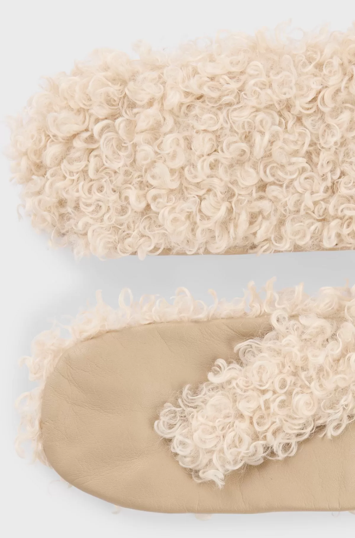 HUGO BOSS Vanter I Imiteret Plys Med Læderpaneler Lys beige New