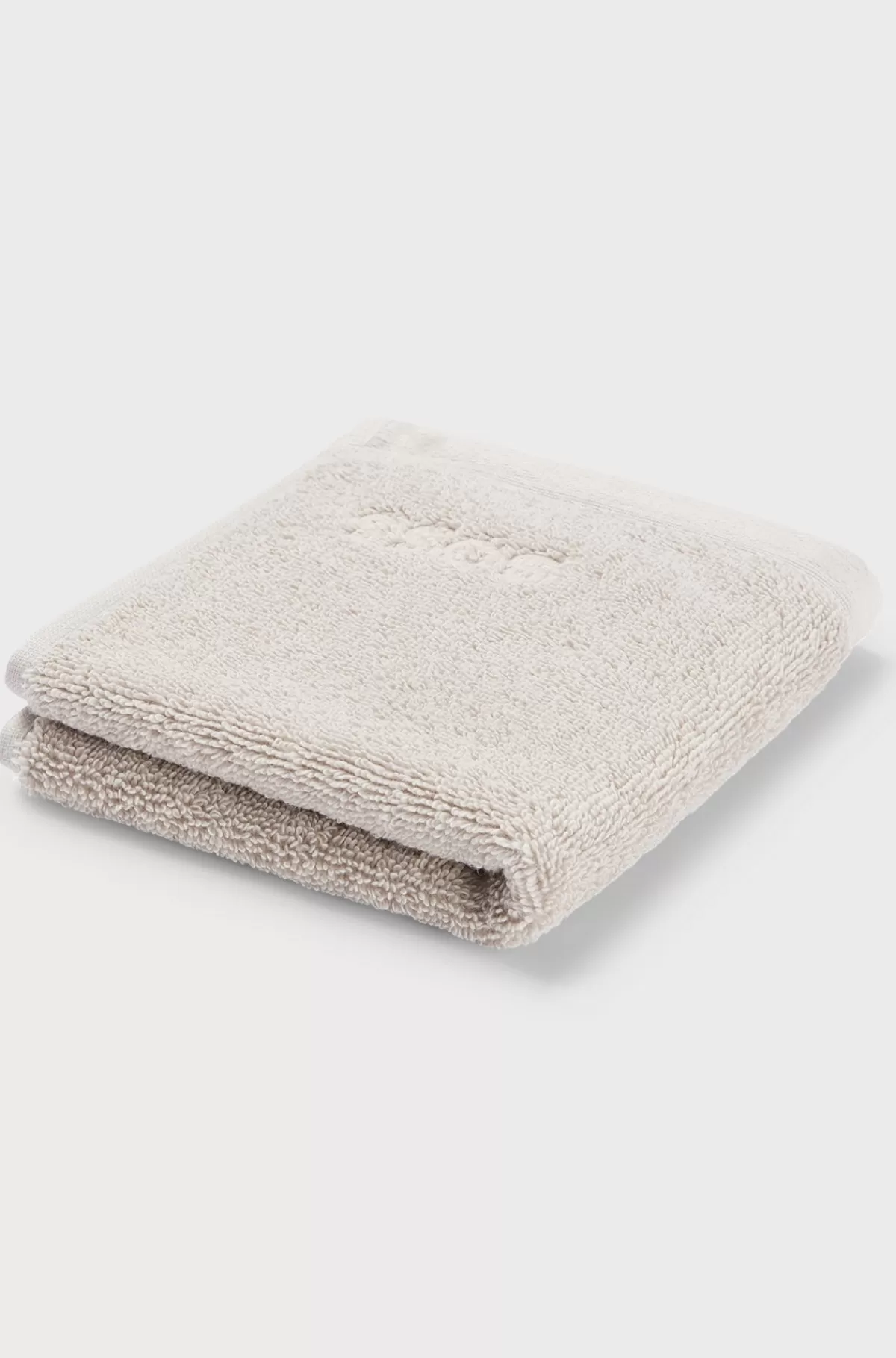 HUGO BOSS Vaskeklud I ægæisk Bomuld Med Tone-i-tone Logo Beige Online