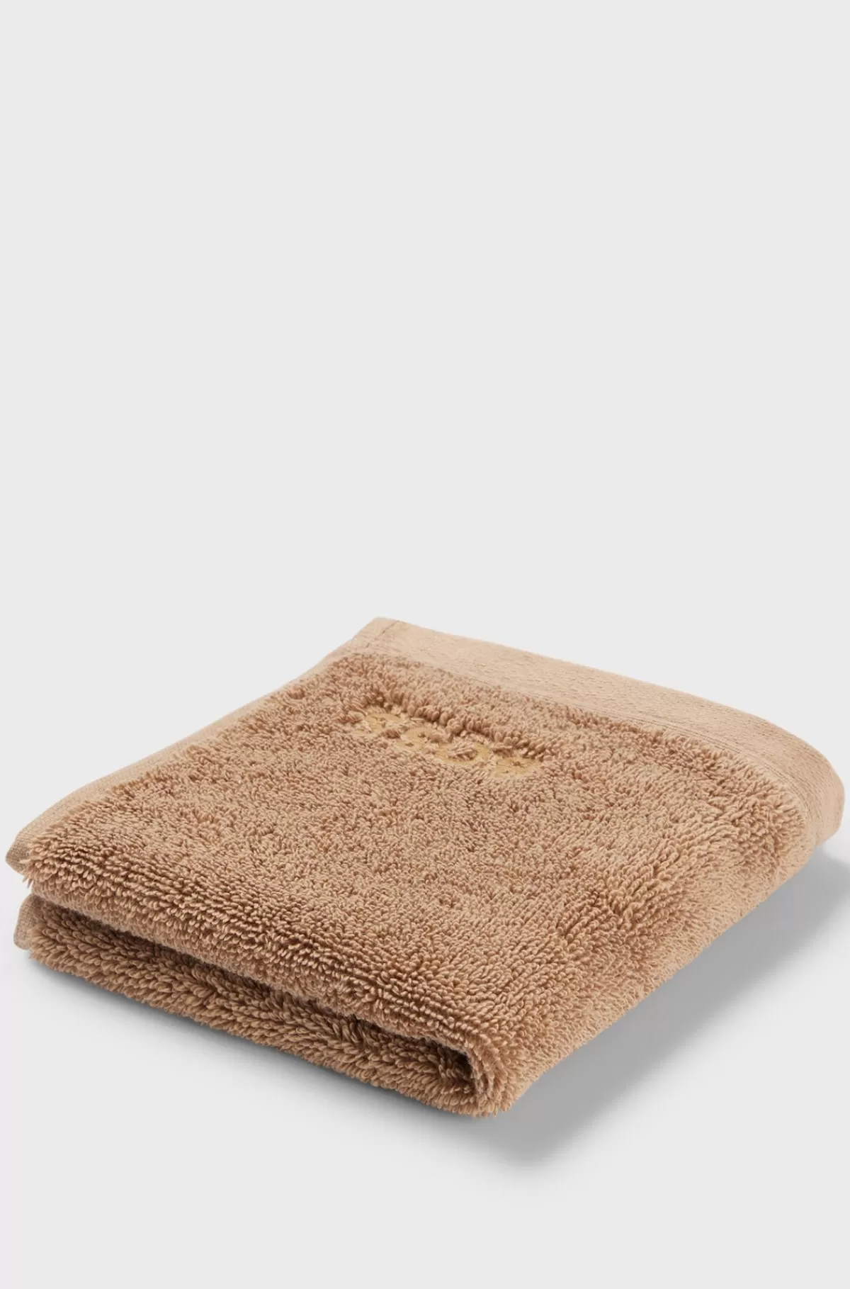 HUGO BOSS Vaskeklud I ægæisk Bomuld Med Tone-i-tone Logo Brun Cheap