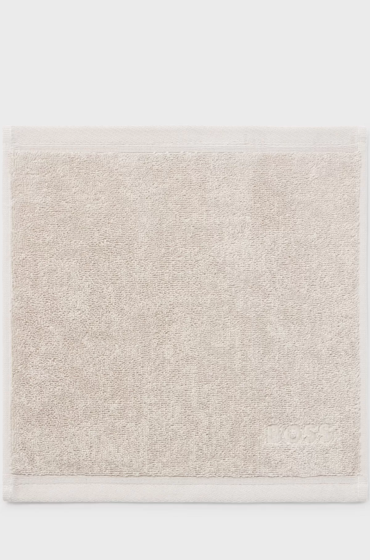 HUGO BOSS Vaskeklud I ægæisk Bomuld Med Tone-i-tone Logo Beige Online