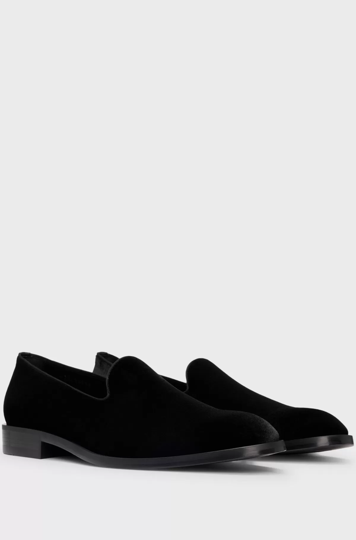 HUGO BOSS Velourloafers Med Læderdetaljer Sort Fashion