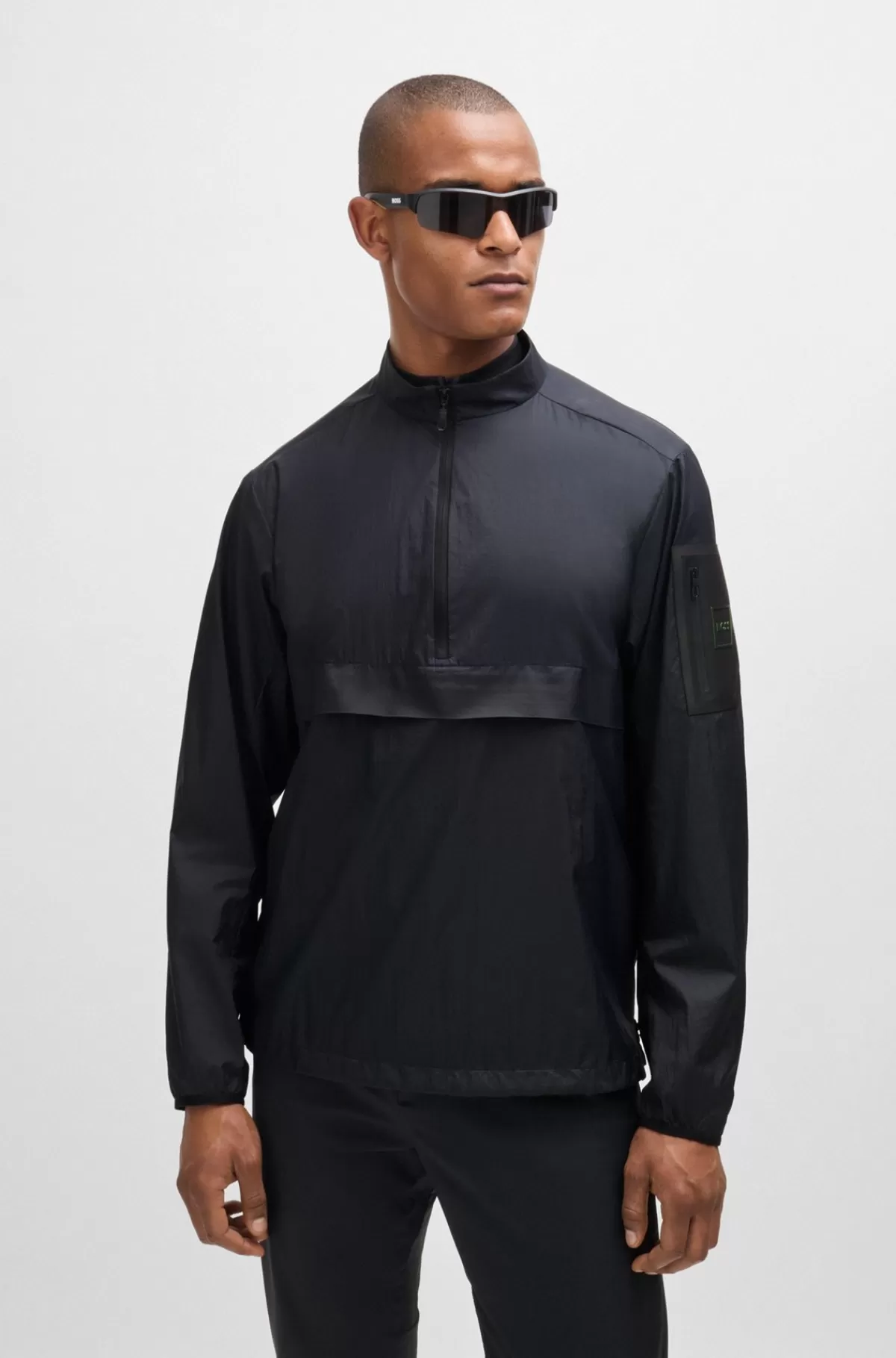 HUGO BOSS Vindjakke Med Regular Fit I Vandskyende Ripstopstof Mørkeblå Hot