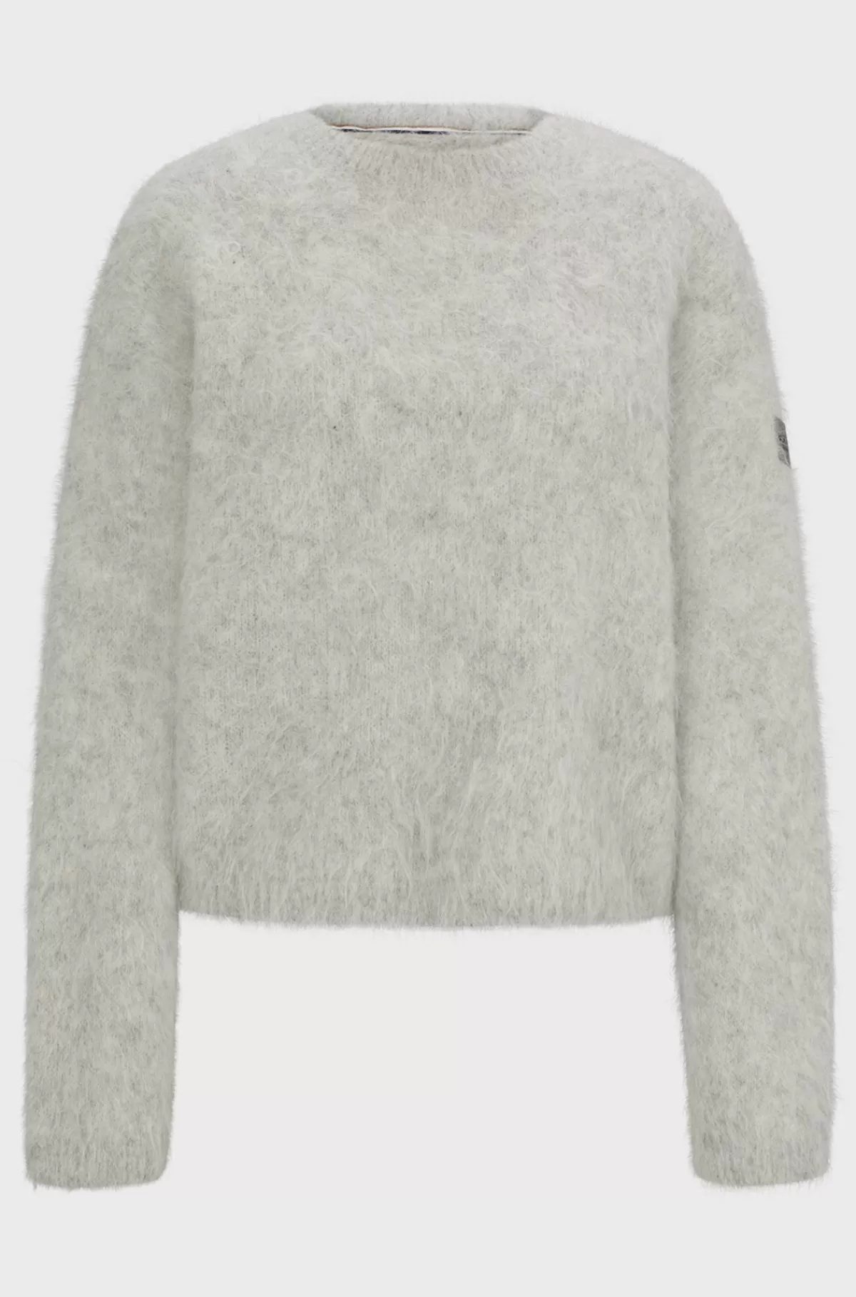 HUGO BOSS Voluminøs Sweater Til Hestesport I Alpakablanding Sølv Best