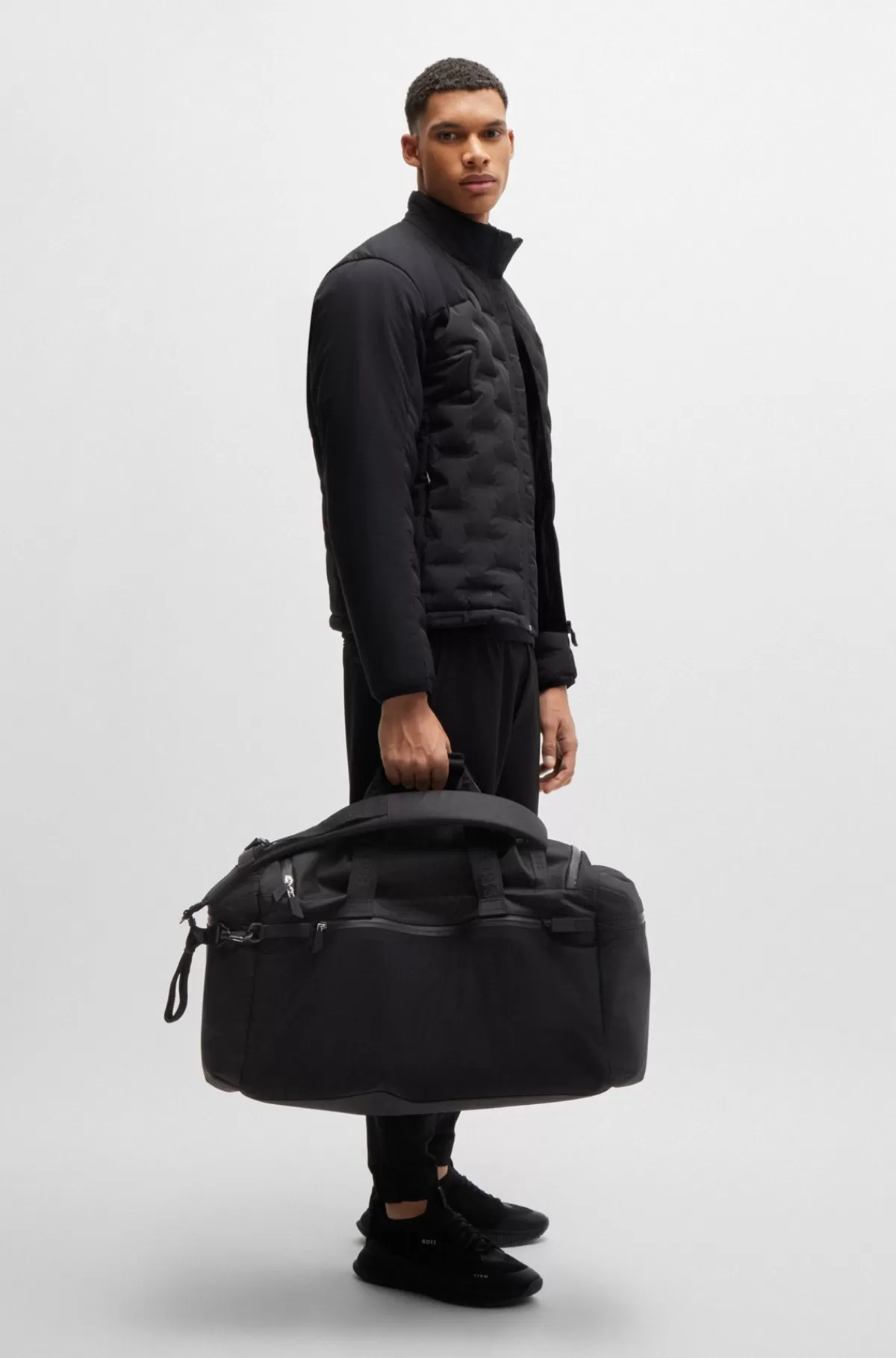 HUGO BOSS Weekendtaske Med Logo Og Brandede Rygsækstropper Sort Cheap